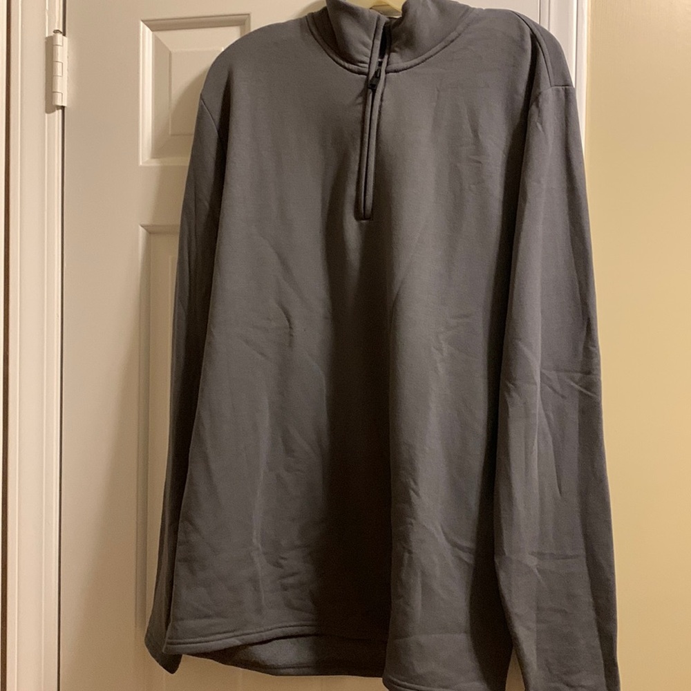 Gray 1/4 zip sweatshirt
